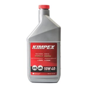jug of kimpex 4m 10W40 atv engine oil 946 ml
